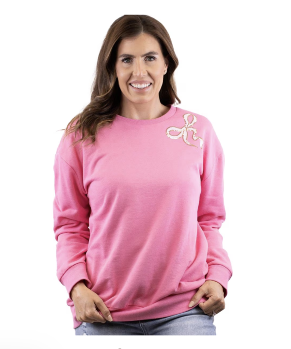 Bow Sequin Sweatshirt